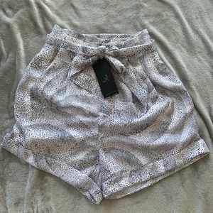NWT The Fifth Label shorts - black white polka dot - paper bag waist